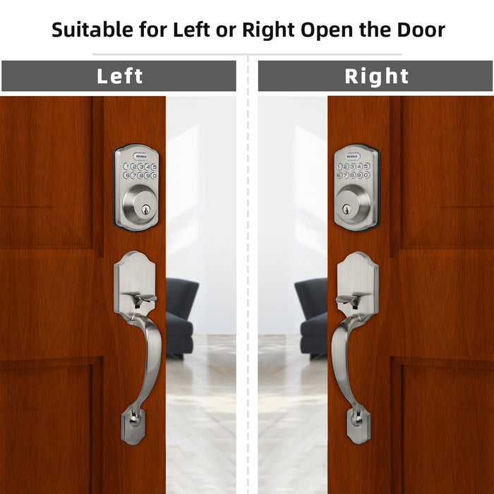 Revolo RE001 Electronic Keypad Deadbolt,Door Lock with Handle, Front D